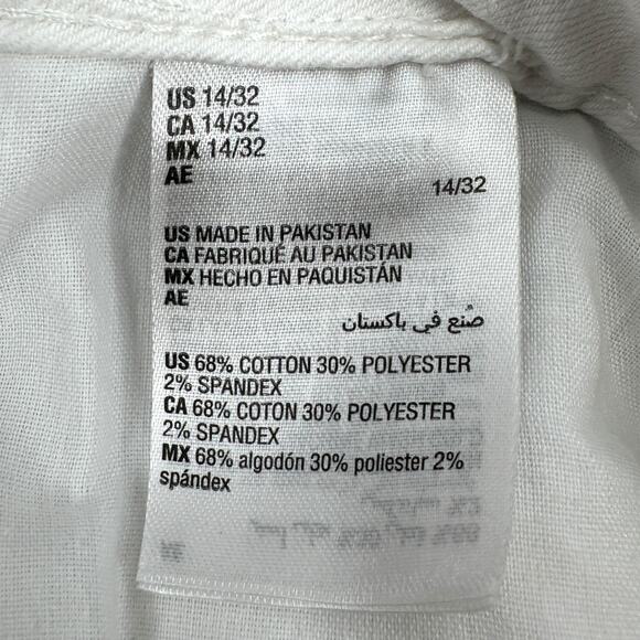 INC International Concepts White Distressed 5 Pocket Design Jeans Pants Size 14 - Picture 4 of 8